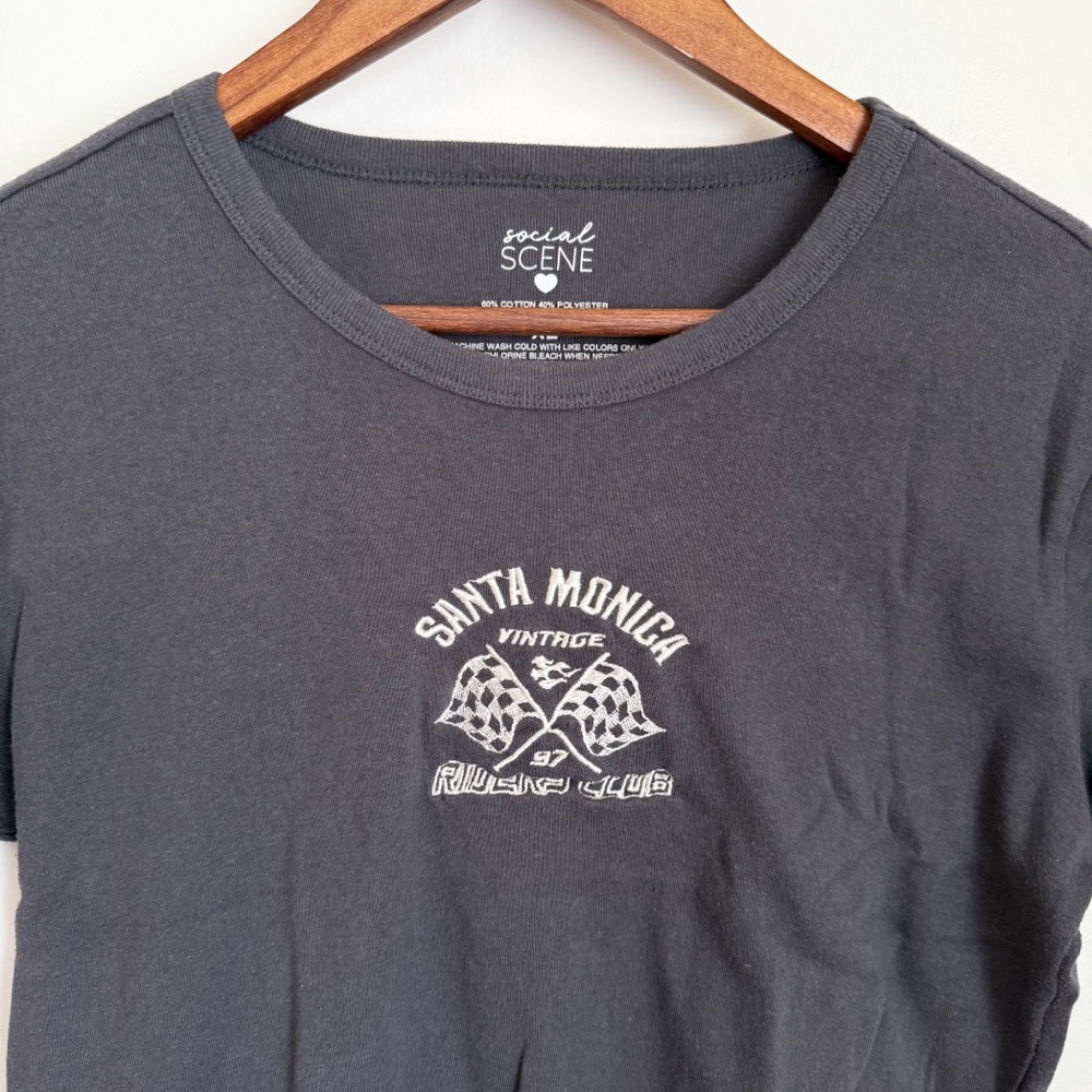 Charcoal Santa Monica Graphic Tee by Social Scene - Picture 3 of 4